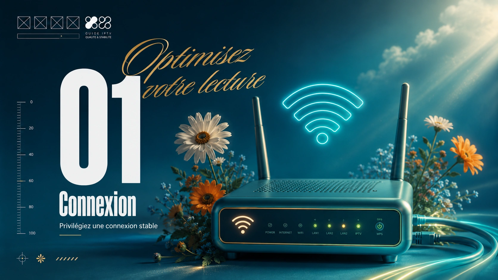 Vérification de la connexion Internet avant une installation IPTV.