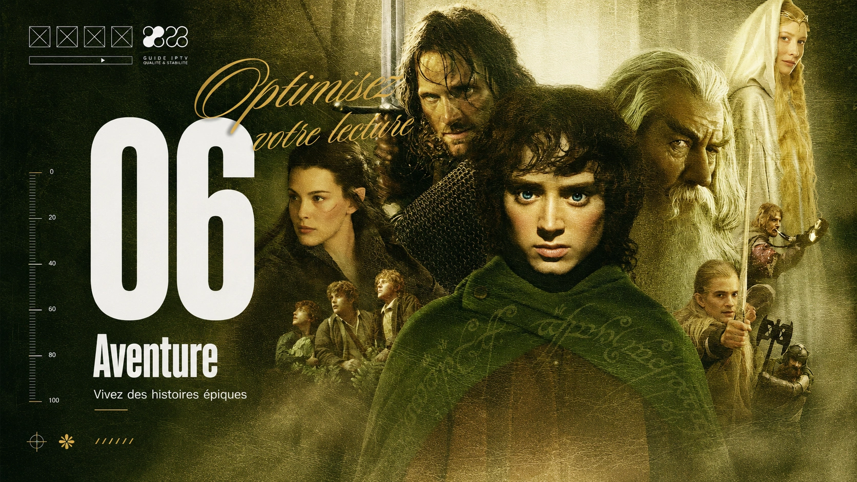 Affiche de fantasy et d’aventure pour une expérience IPTV France Premium.